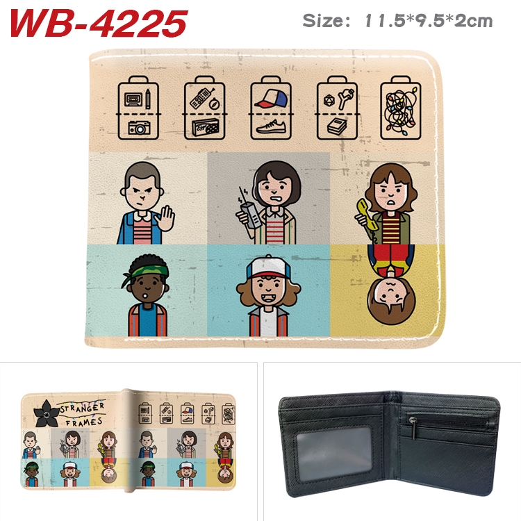 Stranger Things Animation color PU leather folding wallet 11.5X9X2CM WB-4225A