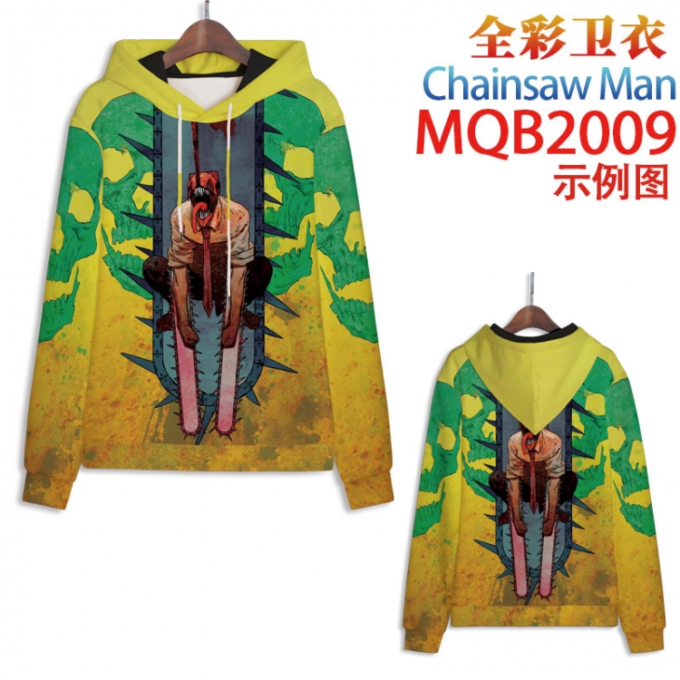 Chainsaw man Full color hooded sweatshirt without zipper pocket from XXS to 4XL MQB 2009