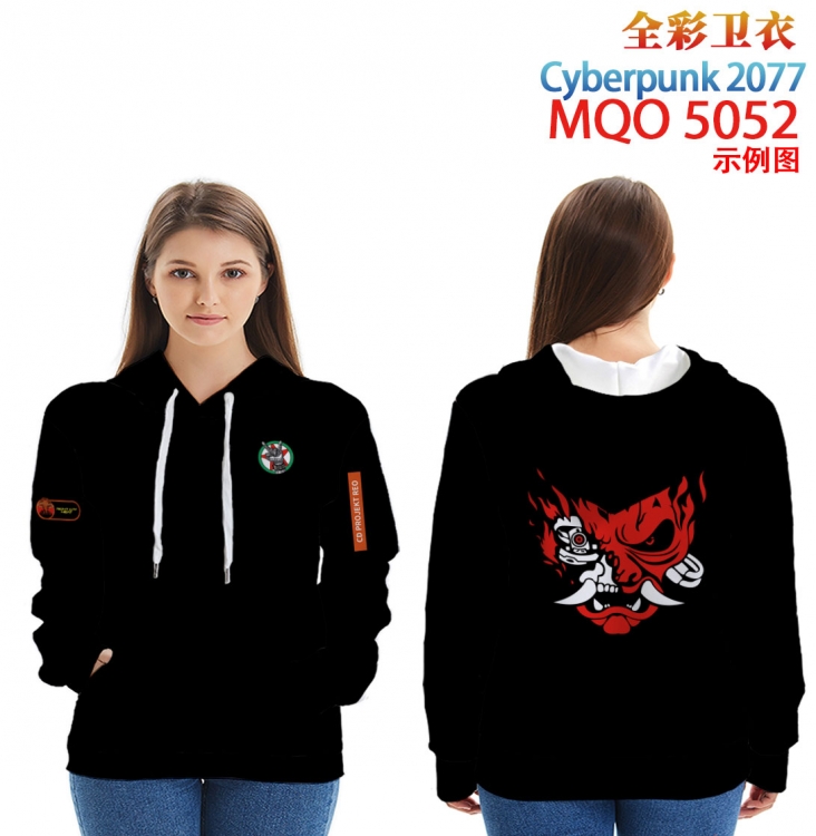 Cyberpunk Edgerunners Long Sleeve Hooded Full Color Patch Pocket Sweatshirt from XXS to 4XL MQO-5052