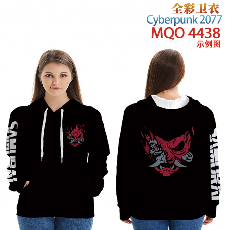 Cyberpunk Edgerunners Long Sleeve Hooded Full Color Patch Pocket Sweatshirt from XXS to 4XL MQO-4438