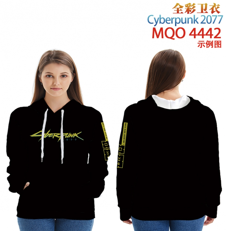 Cyberpunk Edgerunners Long Sleeve Hooded Full Color Patch Pocket Sweatshirt from XXS to 4XL MQO-4442