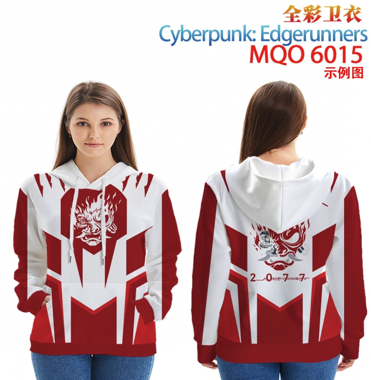 Cyberpunk Edgerunners Long Sleeve Hooded Full Color Patch Pocket Sweatshirt from XXS to 4XL MQO 6015