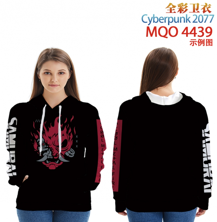 Cyberpunk Edgerunners Long Sleeve Hooded Full Color Patch Pocket Sweatshirt from XXS to 4XL MQO-4439