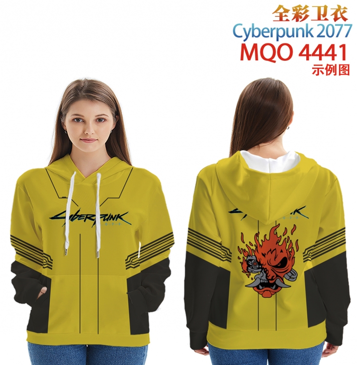 Cyberpunk Edgerunners Long Sleeve Hooded Full Color Patch Pocket Sweatshirt from XXS to 4XL MQO-4441