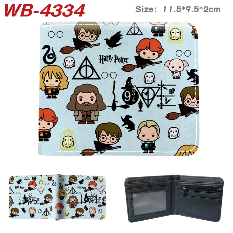 Harry Potter  Animation color PU leather folding wallet 11.5X9X2CM  WB-4334A