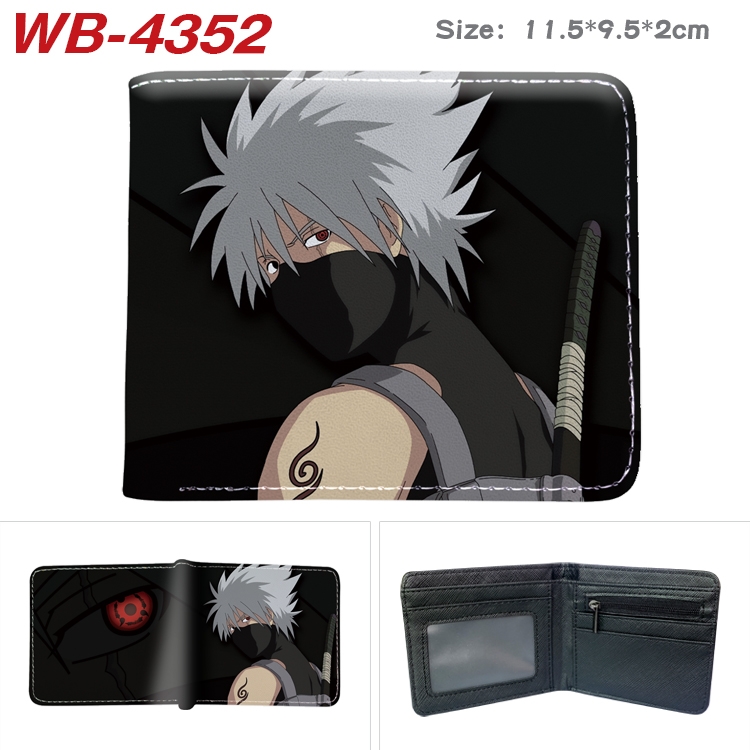 Naruto Animation color PU leather folding wallet 11.5X9X2CM WB-4352A