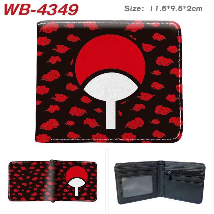 Naruto Animation color PU leather folding wallet 11.5X9X2CM WB-4349A