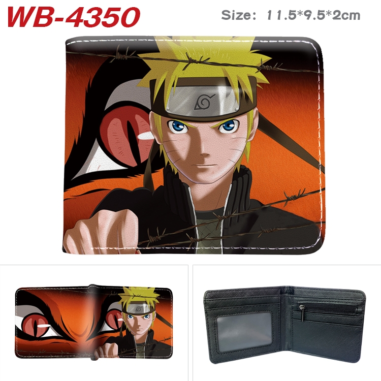 Naruto Animation color PU leather folding wallet 11.5X9X2CM  WB-4350A