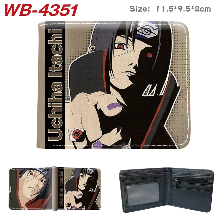 Naruto Animation color PU leather folding wallet 11.5X9X2CM WB-4351A