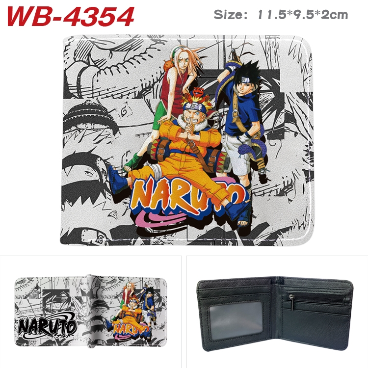 Naruto Animation color PU leather folding wallet 11.5X9X2CM  WB-4354A