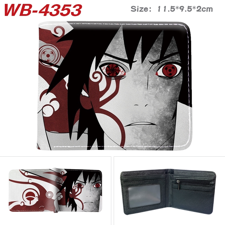 Naruto Animation color PU leather folding wallet 11.5X9X2CM  WB-4353A