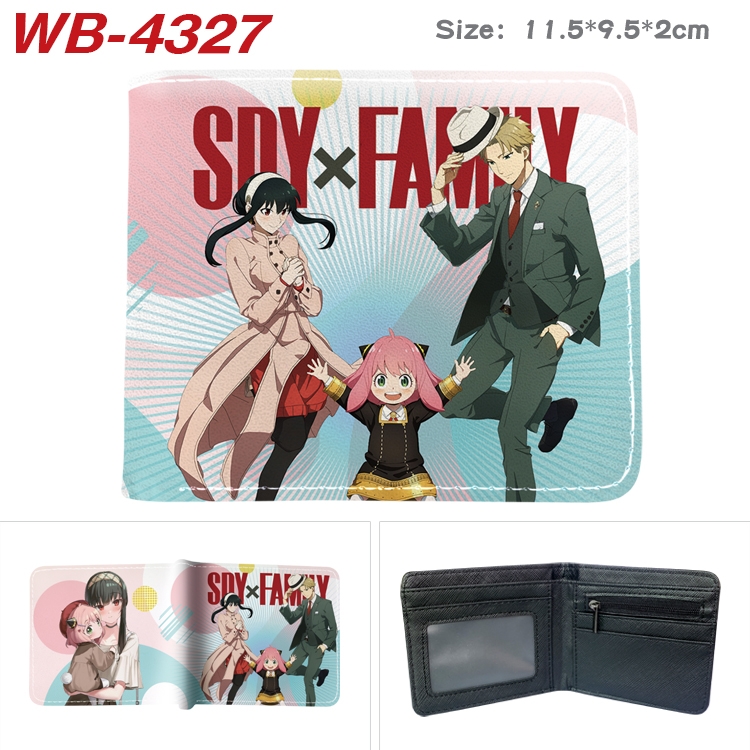 SPY×FAMILY Animation color PU leather folding wallet 11.5X9X2CM WB-4327A