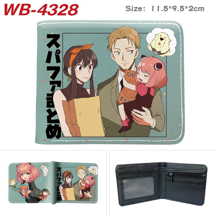 SPY×FAMILY Animation color PU leather folding wallet 11.5X9X2CM  WB-4328A