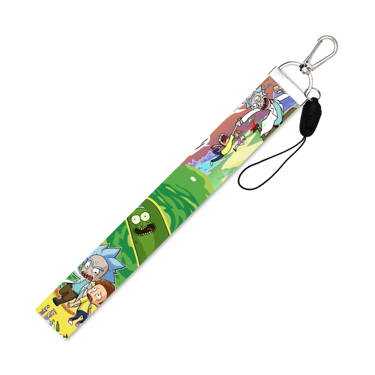 Rick and Morty Silver Buckle Mobile Phone Lanyard Short Strap 22.5cm  price for 10 pcs