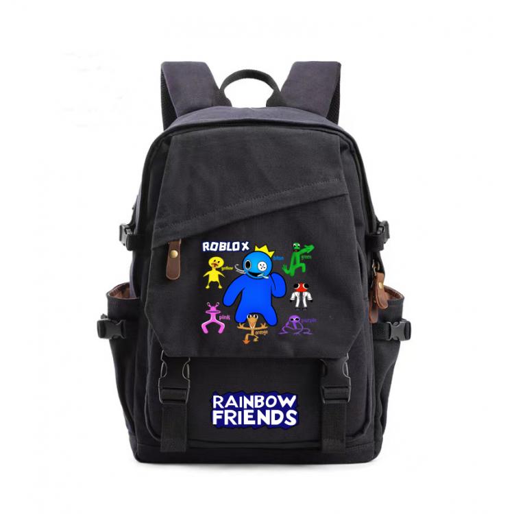 Rainbow friends Anime surrounding backpack canvas schoolbag 43x31x13cm