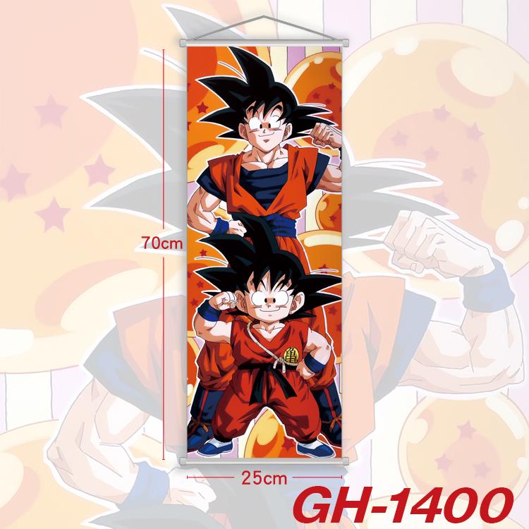 DRAGON BALL Plastic Rod Cloth Small Hanging Canvas Painting Wall Scroll 25x70cm price for 5 pcs GH-1400A
