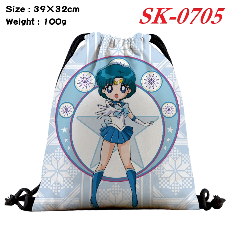 sailormoon Anime perimeter waterproof nylon full color bundle pocket 39x32cm  SK-0705A