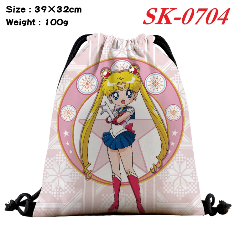 sailormoon Anime perimeter waterproof nylon full color bundle pocket 39x32cm  SK-0704A