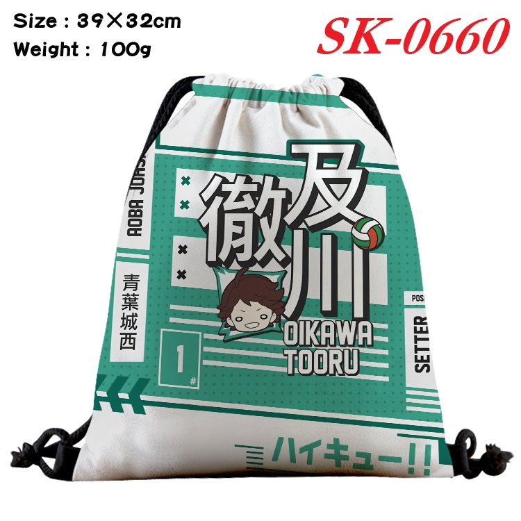 Haikyuu!! Anime perimeter waterproof nylon full color bundle pocket 39x32cm SK-0660A