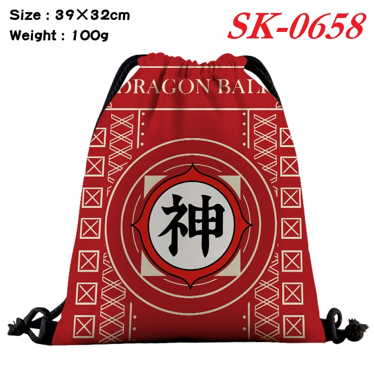 DRAGON BALL Anime perimeter waterproof nylon full color bundle pocket 39x32cm  SK-0658A