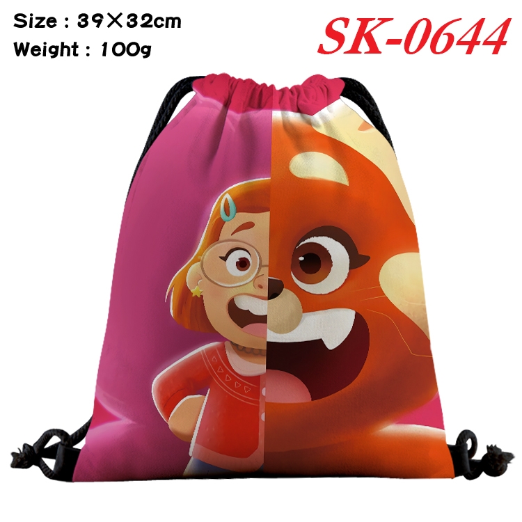 Turning Red Anime perimeter waterproof nylon full color bundle pocket 39x32cm SK-0644A