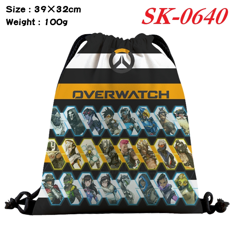 Overwatch Anime perimeter waterproof nylon full color bundle pocket 39x32cm SK-0640A