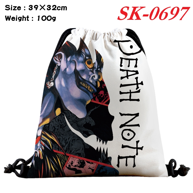 Death note Anime perimeter waterproof nylon full color bundle pocket 39x32cm SK-0697A