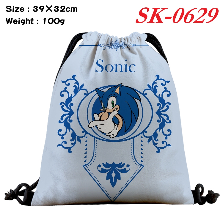 Sonic The Hedgehog Anime perimeter waterproof nylon full color bundle pocket 39x32cm SK-0629A
