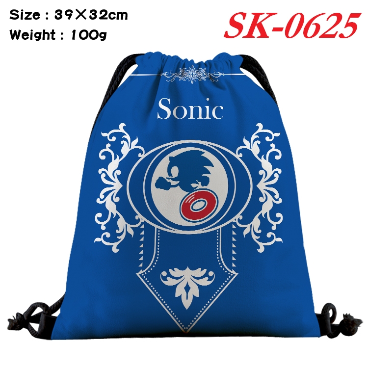 Sonic The Hedgehog Anime perimeter waterproof nylon full color bundle pocket 39x32cm  SK-0625A