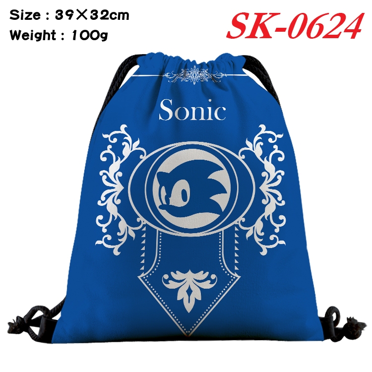 Sonic The Hedgehog Anime perimeter waterproof nylon full color bundle pocket 39x32cm SK-0624A