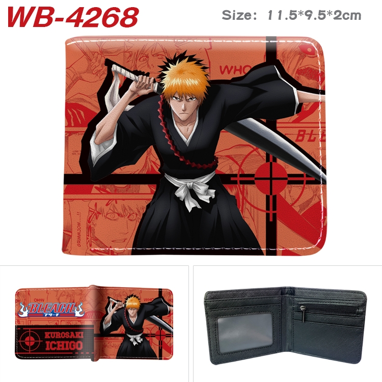 Bleach Animation color PU leather folding wallet 11.5X9X2CM WB-4268A