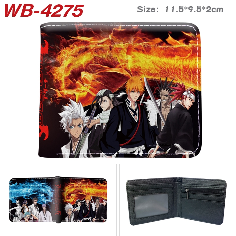 Bleach Animation color PU leather folding wallet 11.5X9X2CM WB-4275A