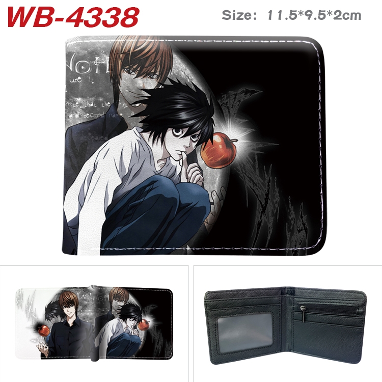 Death note Animation color PU leather folding wallet 11.5X9X2CM  WB-4338A
