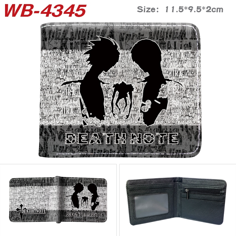 Death note Animation color PU leather folding wallet 11.5X9X2CM WB-4345A