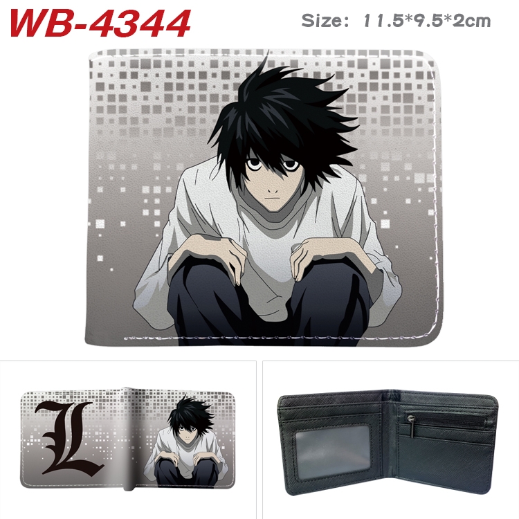 Death note Animation color PU leather folding wallet 11.5X9X2CM WB-4344A