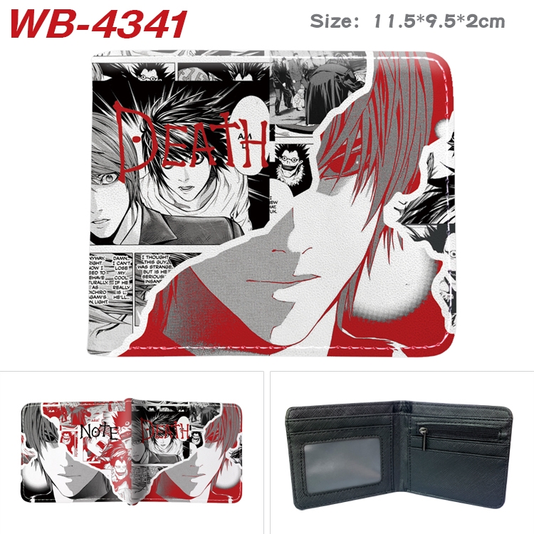 Death note Animation color PU leather folding wallet 11.5X9X2CM WB-4341A
