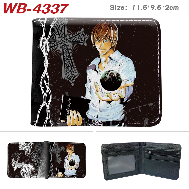 Death note Animation color PU leather folding wallet 11.5X9X2CM WB-4337A