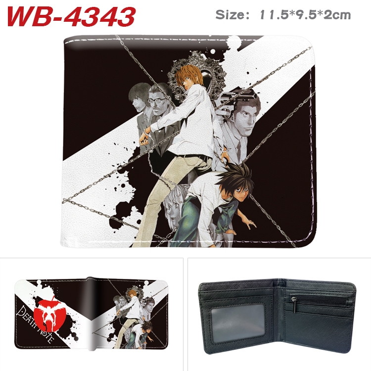 Death note Animation color PU leather folding wallet 11.5X9X2CM WB-4343A