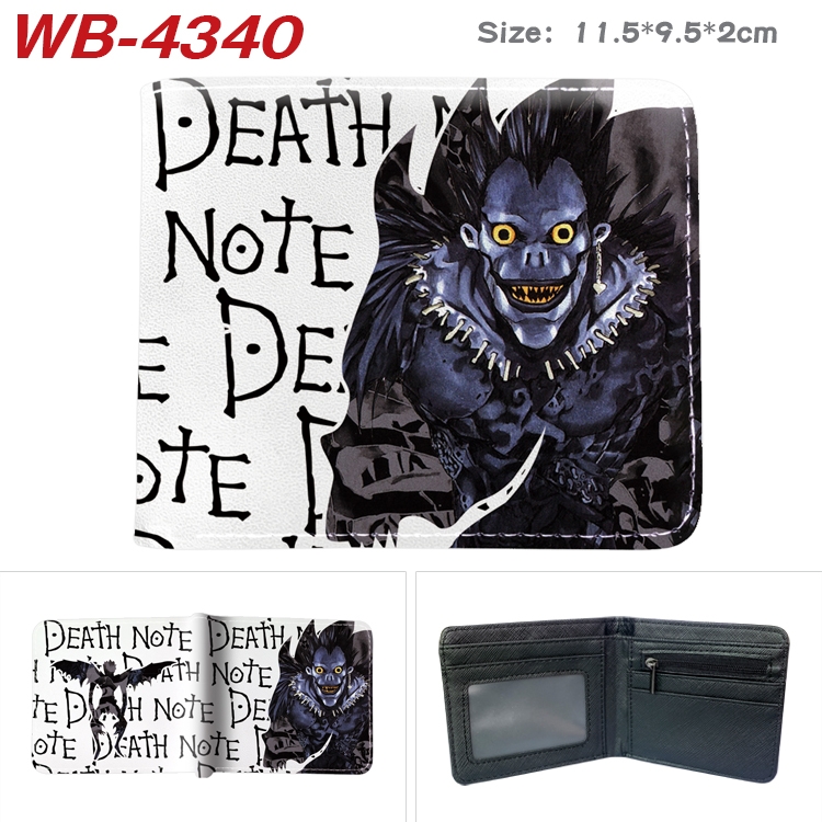 Death note Animation color PU leather folding wallet 11.5X9X2CM WB-4340A