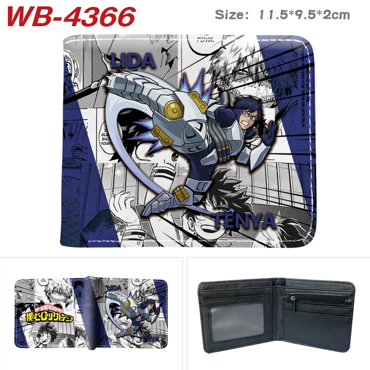 My Hero Academia Animation color PU leather folding wallet 11.5X9X2CM WB-4366A
