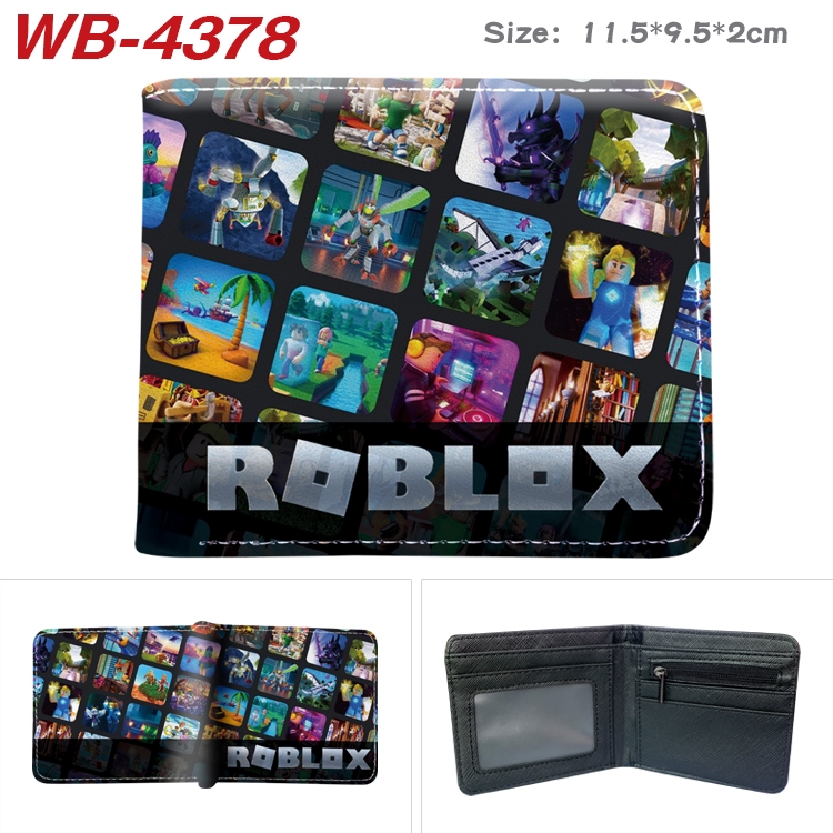 Robllox Animation color PU leather folding wallet 11.5X9X2CM WB-4378A