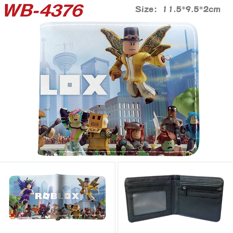 Robllox Animation color PU leather folding wallet 11.5X9X2CM  WB-4376A