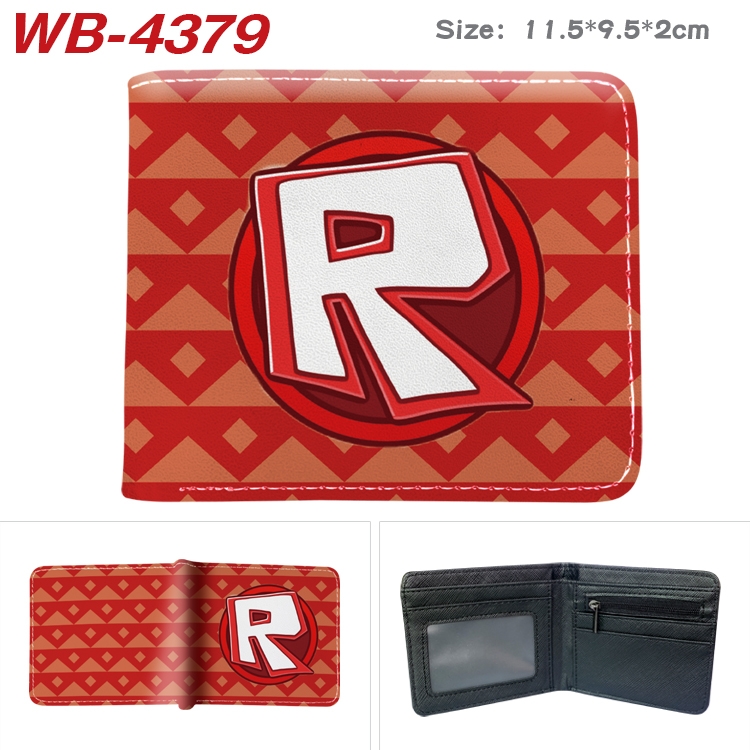 Robllox Animation color PU leather folding wallet 11.5X9X2CM WB-4379A
