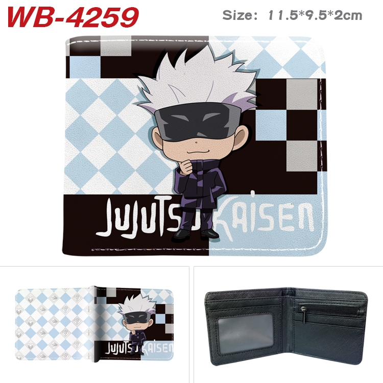 Jujutsu Kaisen Animation color PU leather folding wallet 11.5X9X2CM  WB-4259A