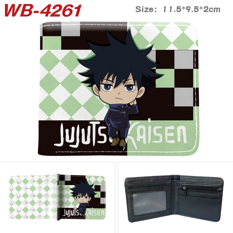 Jujutsu Kaisen Animation color PU leather folding wallet 11.5X9X2CM WB-4261A