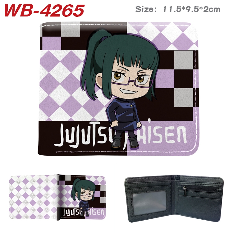 Jujutsu Kaisen Animation color PU leather folding wallet 11.5X9X2CM WB-4265A