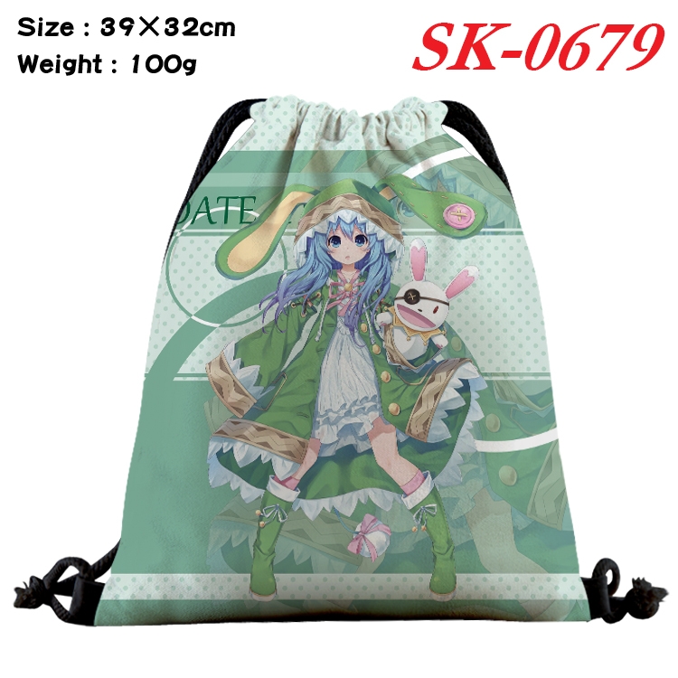 Date-A-Live Anime perimeter waterproof nylon full color bundle pocket 39x32cm SK-0679A