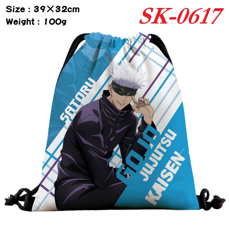 Jujutsu Kaisen Anime perimeter waterproof nylon full color bundle pocket 39x32cm  SK-0617A