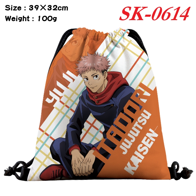 Jujutsu Kaisen Anime perimeter waterproof nylon full color bundle pocket 39x32cm  SK-0614A