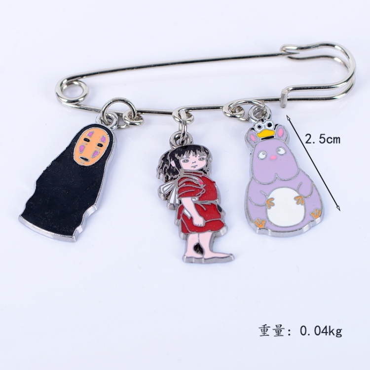 Spirited Away Anime metal brooch bag accessories pants waist clip price for 5 pcs